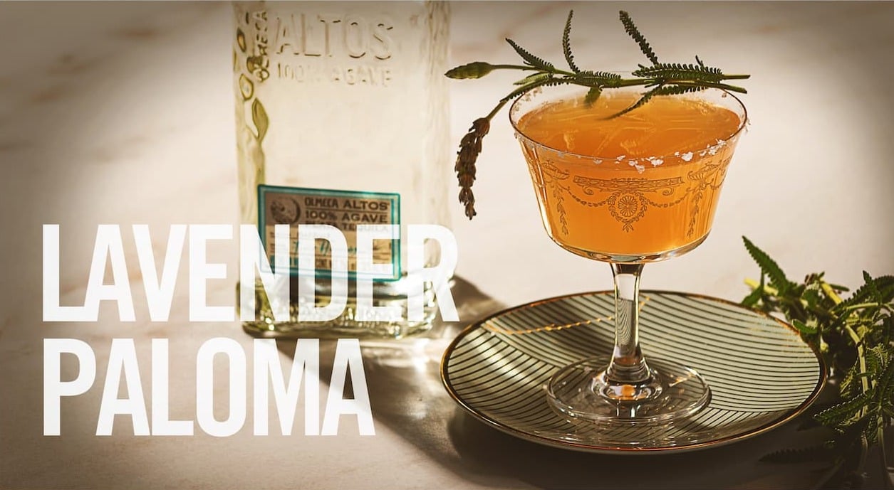 Crafting the Lavender Paloma cocktail