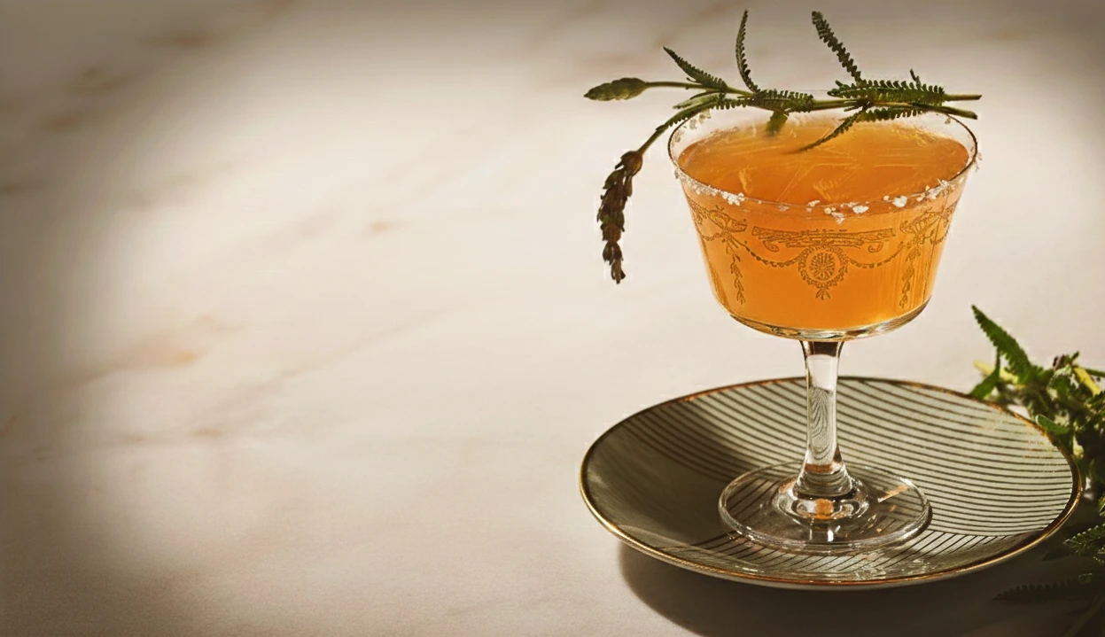 Elaborando el cóctel Paloma Lavanda